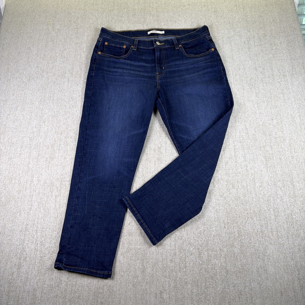 Levi's Jeans Women Sz 31x27 Dark Wash Boyfriend Casual Stretch Classic Cowgirl